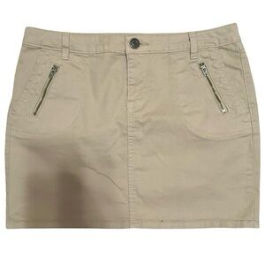 gap tan mini skirt
